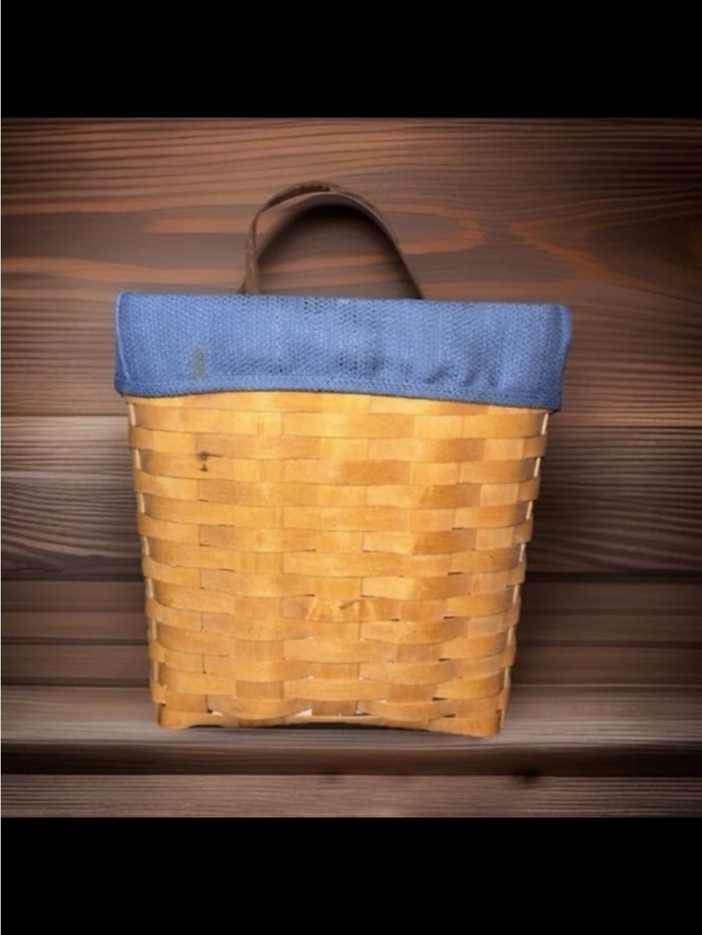 2002 Longaberger Mail Basket With Liner And Protector
